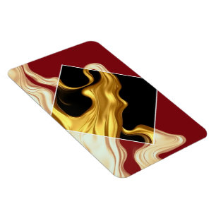 The Royal Flow Photo Magnet: Regal Crimson & Gold  Magnet