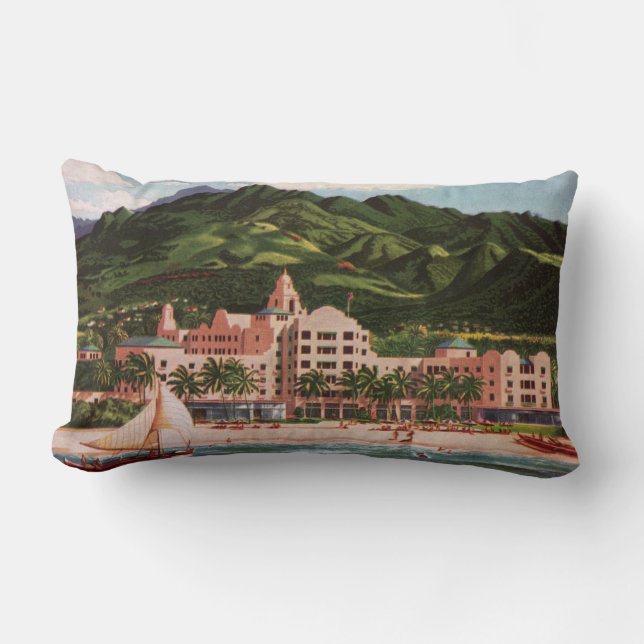 The Royal Hawaiian Hotel Lumbar Pillow (Front)