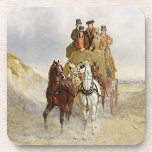 The Royal Mail Coach on the Road, 1841 (oil on pan Coaster