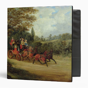 The Royal Mail Coach with Passengers (oil on canva Binder