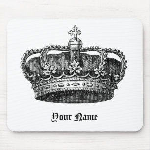 The Royal Me, Victorian Crown Mouse Pad, w/Name Pad