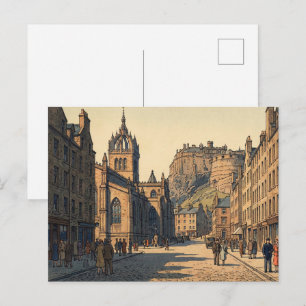 The Royal Mile at Edinburgh J Postcard