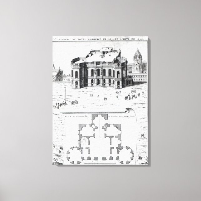 The Royal Observatory in Paris, 1741 Canvas Print (Front)