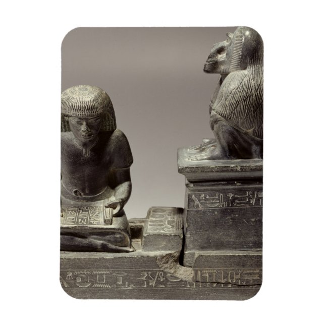 The royal scribe Nebmertuf writing under the prote Magnet (Vertical)