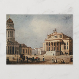 The Royal Theatre and the New Church, 1833 Postcard