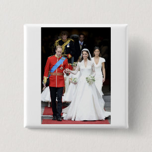 The Royal Wedding 9 2 Inch Square Button