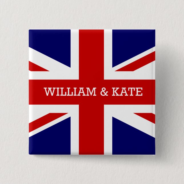 The Royal Wedding - William & Kate 2 Inch Square Button (Front)