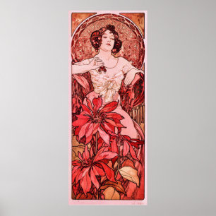 The Ruby by Alphonse Mucha Poster