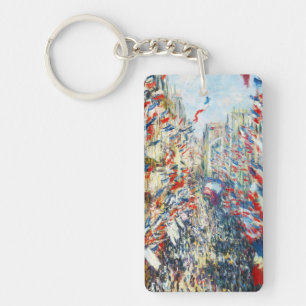 The Rue Montorgueil, Paris, Festival of June Keychain