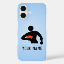 The Rugby Player and Ball with your name or text