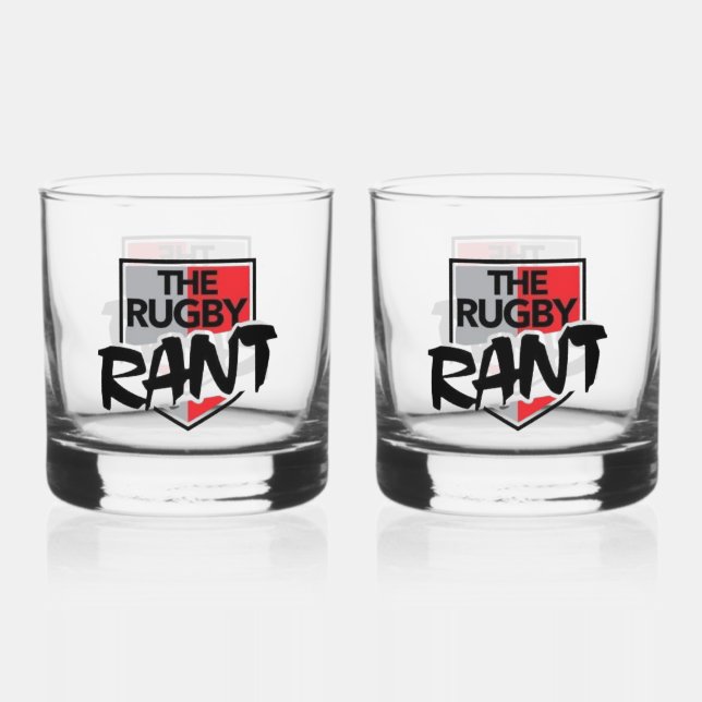 The Rugby Rant Rocks Glass (Front)