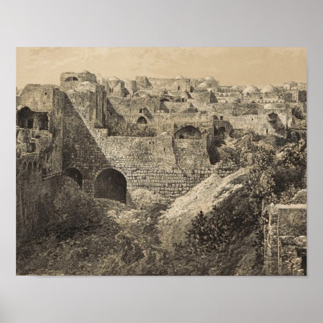 The Ruins of the Pool of Bethesda in Jerusalem Poster (Front)