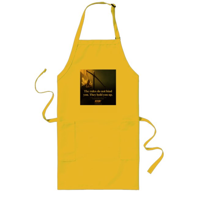 The Rules Hold You Up Book Quote Long Apron (Front)