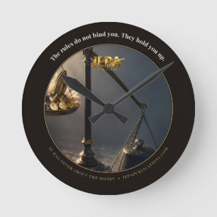 The Rules Hold You Up Book Quote Round Clock