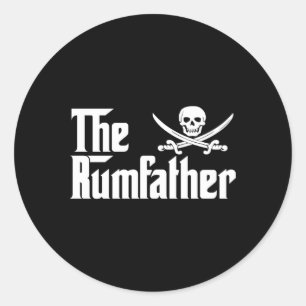 The Rum Father Drinking Rum S Classic Round Sticker