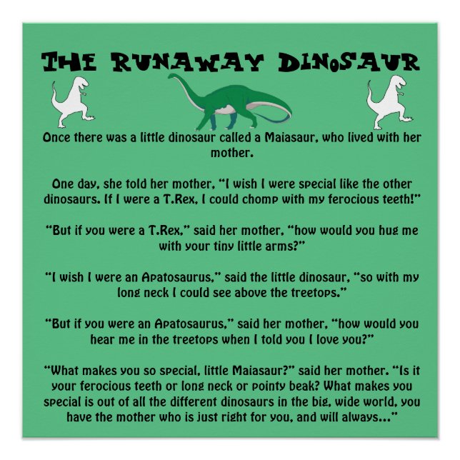 The Runaway Dinosaur Poster (Front)
