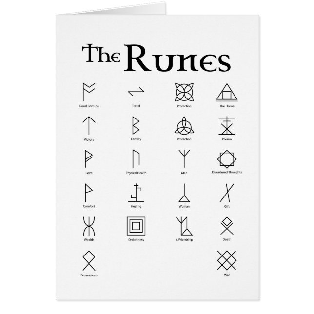 The Runes Card (Front)