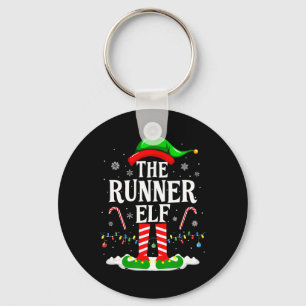 The Runner Elf Xmas Funny Runners Christmas Runnin Keychain