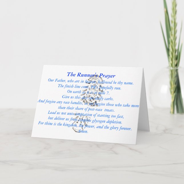 The Runner's Prayer Greeting Card (Front)