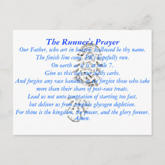 The Runner's Prayer Postcard