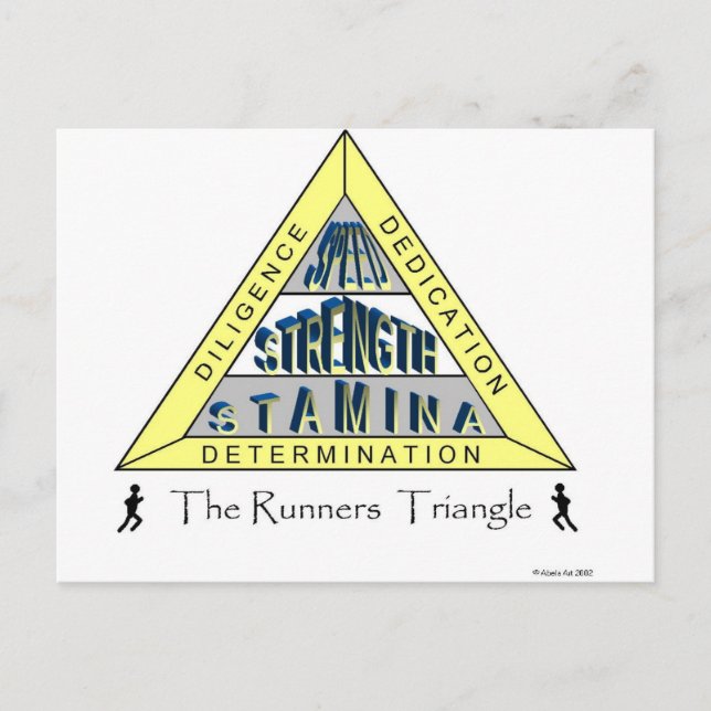 The RUNNER'S TRIANGLE Postcard (Front)