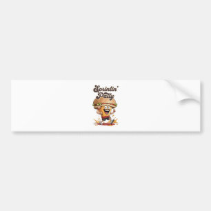The Running Cheeseburger Bumper Sticker