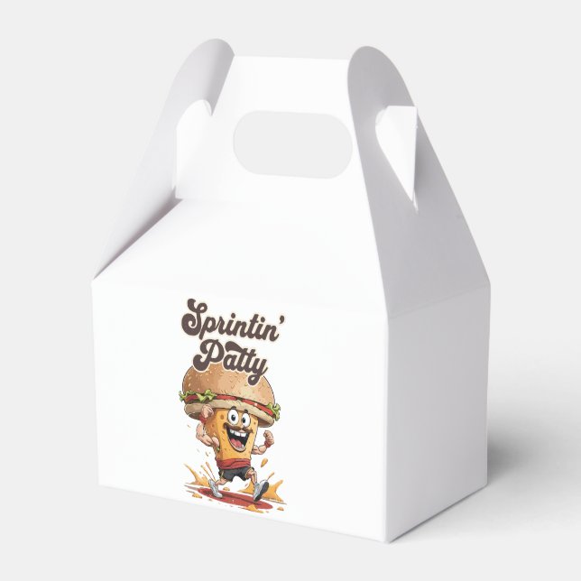 The Running Cheeseburger Favor Box (Front Side)