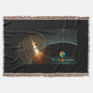 The Russian Moon Landing Throw Blanket