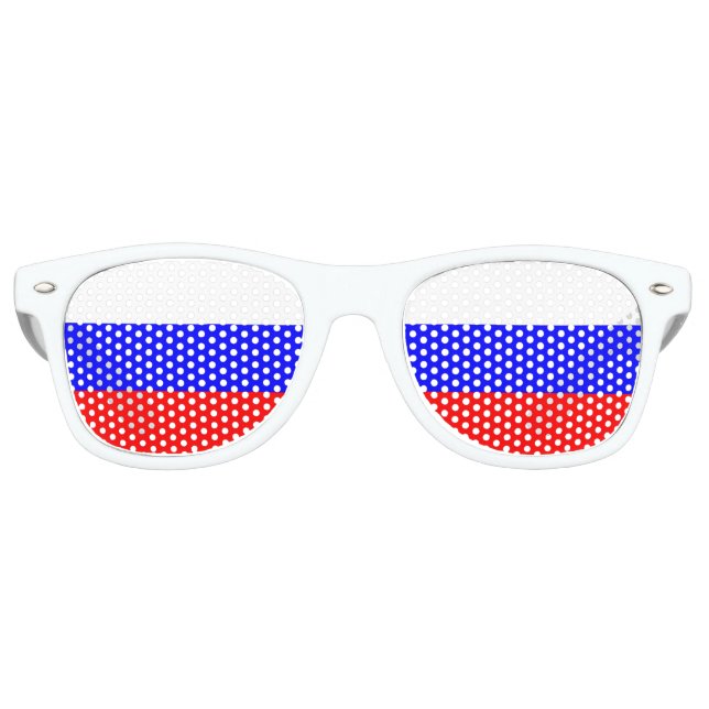 The Russian tricolour | Flag of Russia Retro Sunglasses (Front)