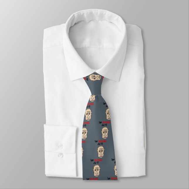 The Russians did it Putin Cartoon Tie (Tied)
