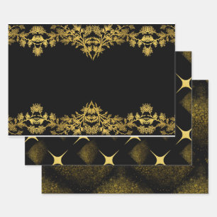 The Rustic Black Gold Collection - Wrapping Paper