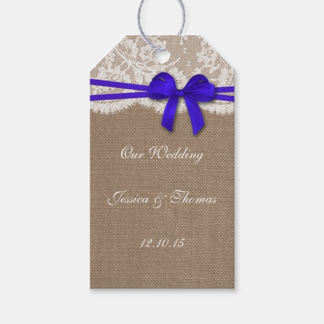 The Rustic Blue Bow Collection Tags