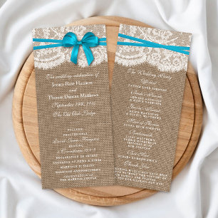 The Rustic Blue Bow Wedding Collection Programs