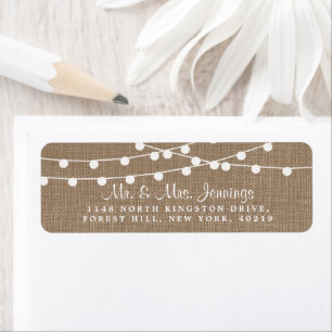 The Rustic Burlap String Lights Wedding Collection