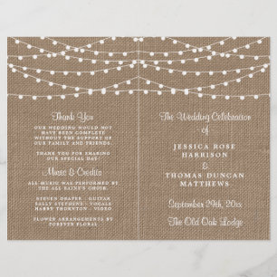 The Rustic Burlap String Lights Wedding Collection