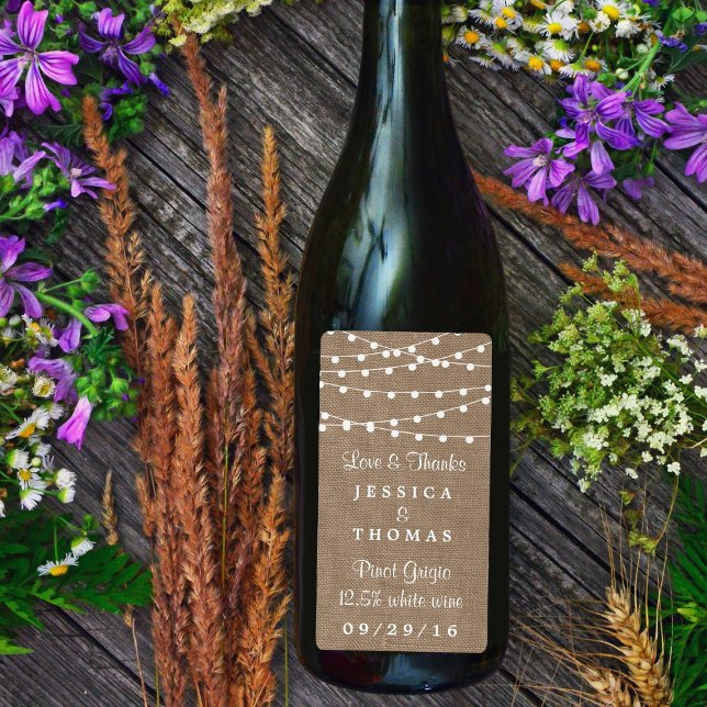 The Rustic Burlap String Lights Wedding Collection (Creator Uploaded)