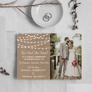 The Rustic Burlap String Lights Wedding Collection Announcement