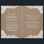 The Rustic Burlap & Vintage White Lace Collection<br><div class="desc">The rustic burlap & vintage white lace wedding collection is a stunning design featuring a lovely rustic burlap effect background with a romantic vintage white lace effect trim. These programs can be personalized for your special occasion and would make the perfect template for weddings, bridal showers, engagement parties, birthday parties...</div>