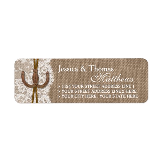 The Rustic Horseshoe Wedding Collection Labels