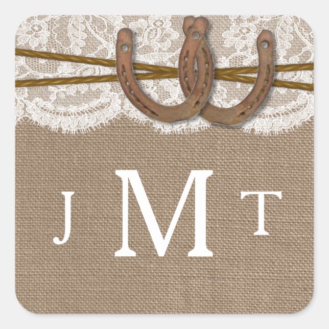 The Rustic Horseshoe Wedding Collection Seals (Front)