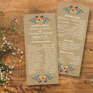 The Rustic Kraft Floral Wreath Wedding Collection Program