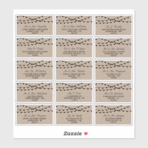 The Rustic Kraft String Lights Wedding Collection