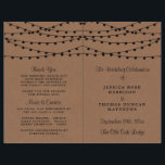 The Rustic Kraft String Lights Wedding Collection<br><div class="desc">Simple yet elegant, the string lights on rustic Kraft wedding collection is a stunning design featuring lovely white hanging string lights on a Kraft effect background, which is perfect for any rustic wedding celebration. These programs can be personalized for your special occasion and would make the perfect order of service...</div>