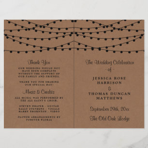 The Rustic Kraft String Lights Wedding Collection