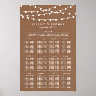 The Rustic Kraft String Lights Wedding Collection Poster