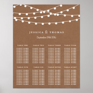The Rustic Kraft String Lights Wedding Collection Poster