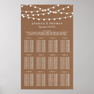 The Rustic Kraft String Lights Wedding Collection Poster