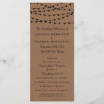 The Rustic Kraft String Lights Wedding Collection Program<br><div class="desc">Simple yet elegant, the string lights on rustic Kraft wedding collection is a stunning design featuring lovely white hanging string lights on a Kraft effect background, which is perfect for any rustic wedding celebration. These programs can be personalized for your special occasion and would make the perfect order of service...</div>