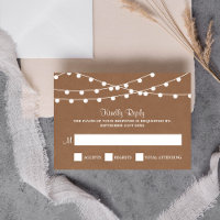 The Rustic Kraft String Lights Wedding Collection