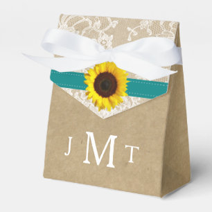 The Rustic Kraft Sunflower Wedding Collection Favor Box